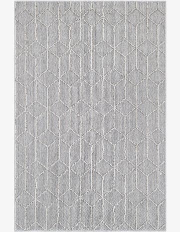 4' 1 x 6' 1 Easy-Clean Lattice Indoor / Outdoor Rug