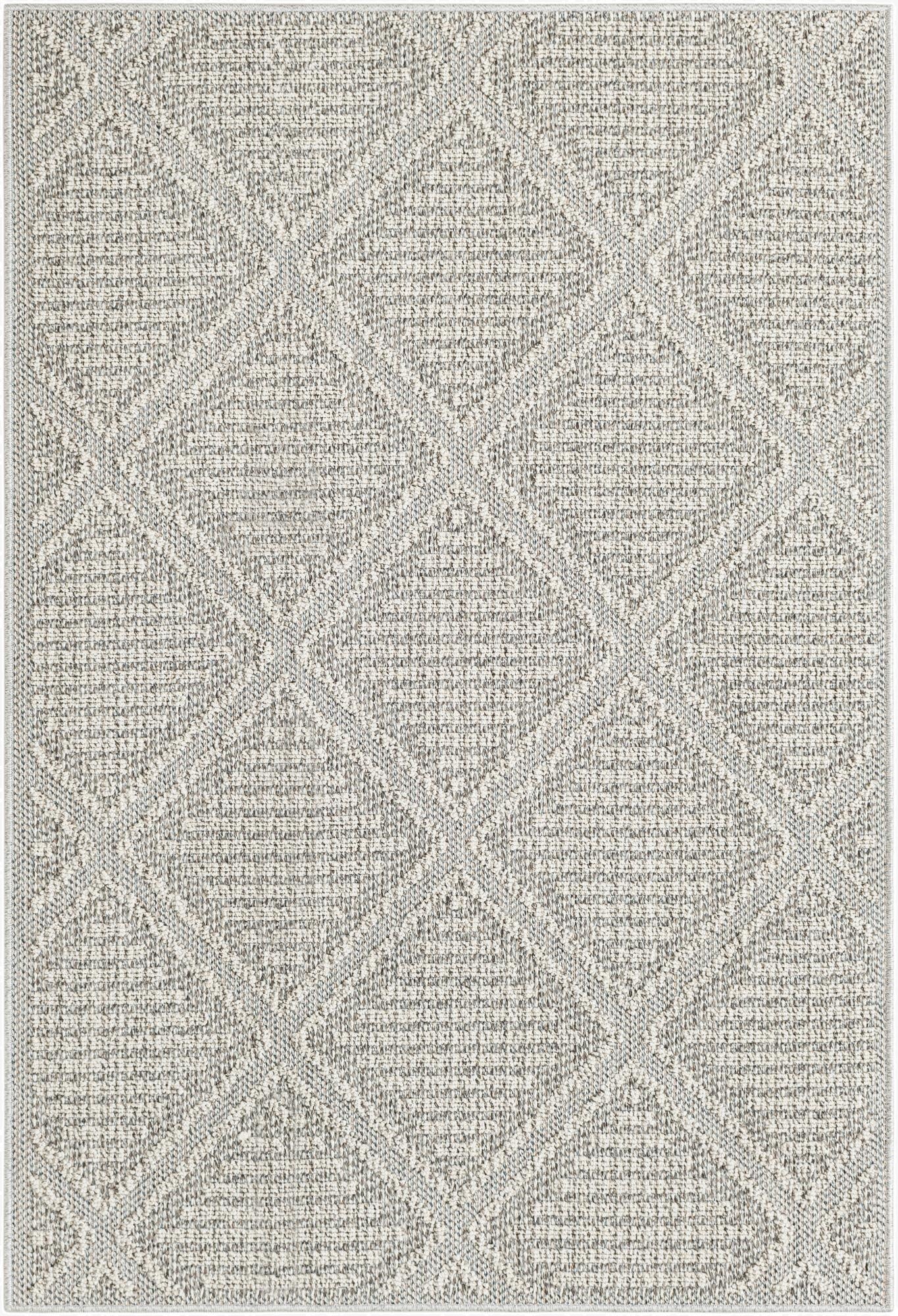 4' 1 x 6' 1 Washable Lattice Indoor / Outdoor Rug