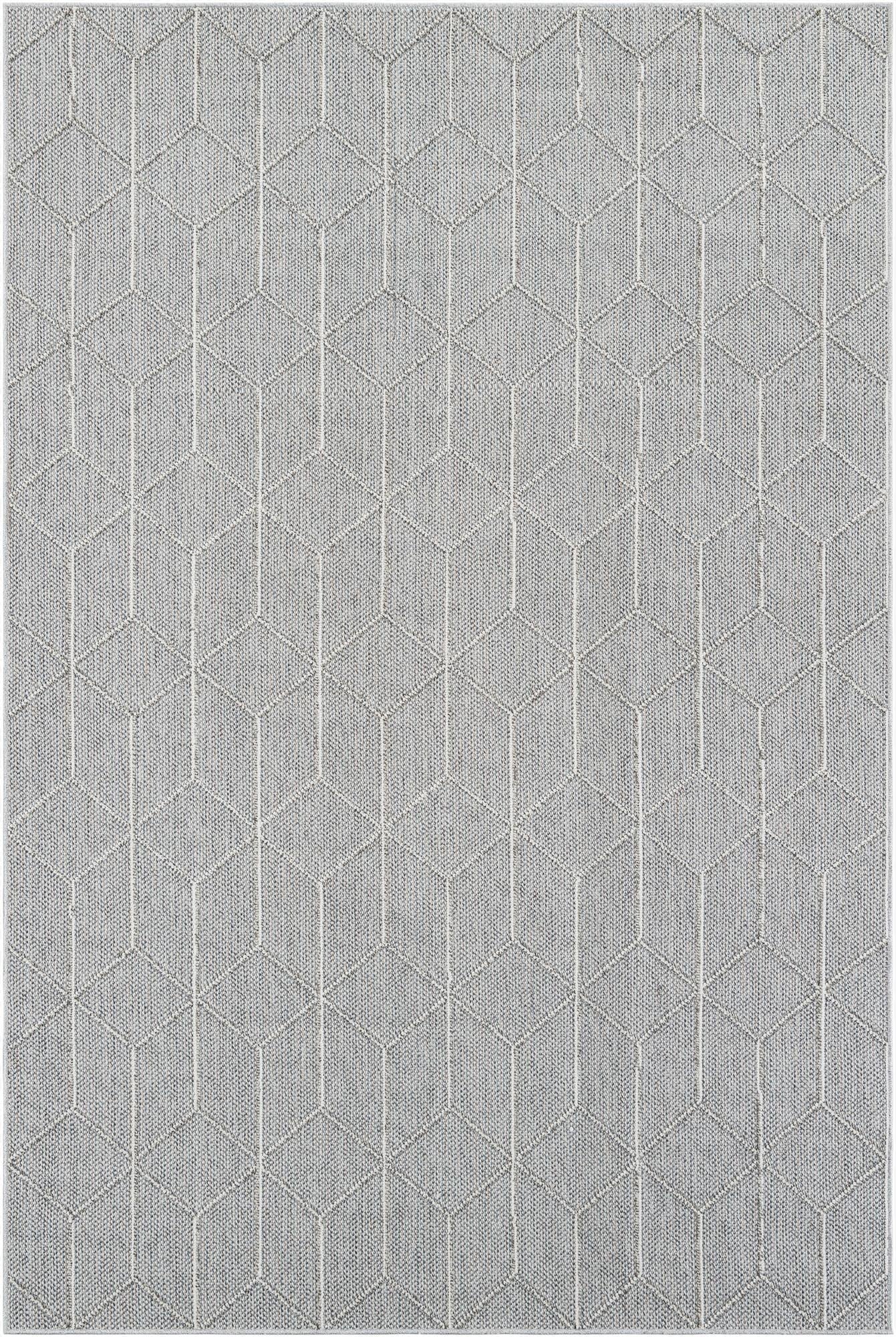 6' 1 x 9' Washable Lattice Indoor / Outdoor Rug
