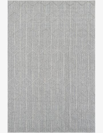 6' 1 x 9' Easy-Clean Lattice Indoor / Outdoor Rug