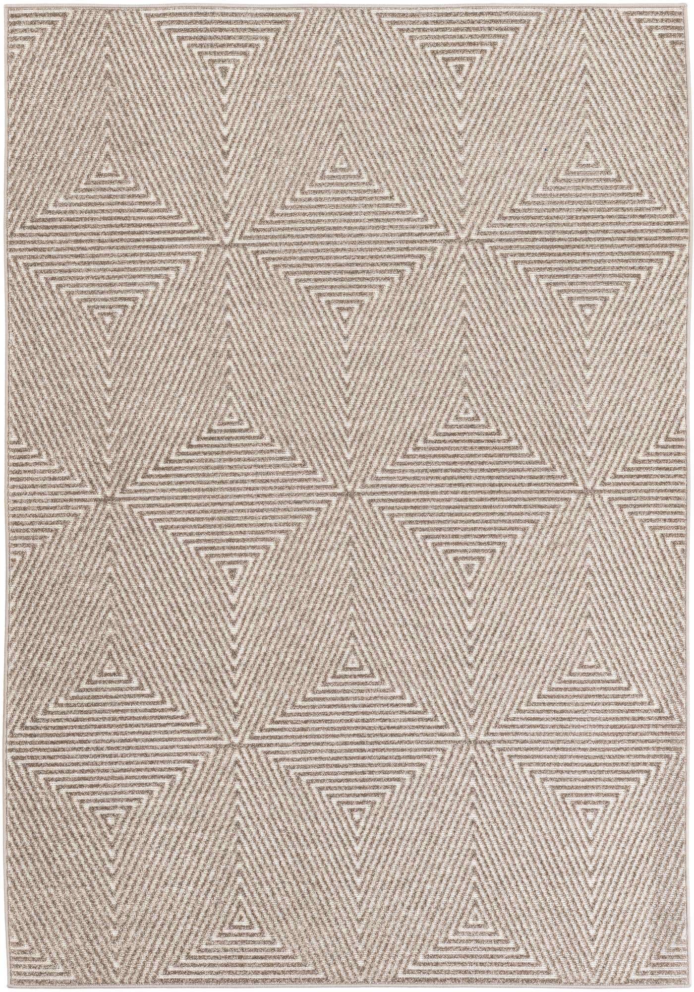 5' 3 x 7' 8 Easy-Clean Modern Indoor / Outdoor Rug