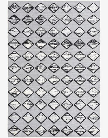 Light Gray Easy-Clean Indoor / Outdoor Rug