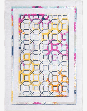 Light Gray Easy-Clean Indoor / Outdoor Rug