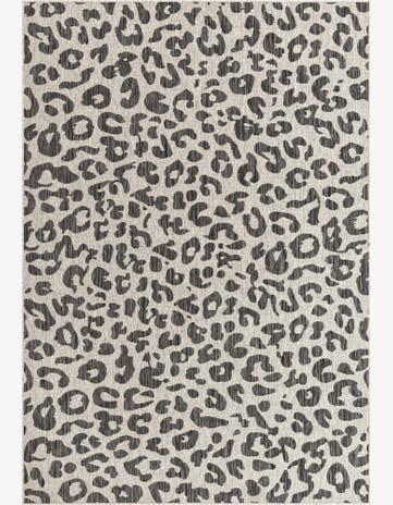 Light Gray Easy-Clean Safari Indoor / Outdoor Rug