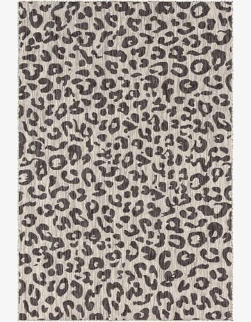 Light Gray Easy-Clean Safari Indoor / Outdoor Rug