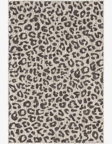 Light Gray Easy-Clean Safari Indoor / Outdoor Rug