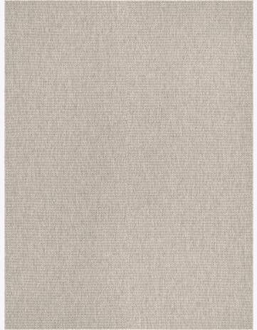 Light Gray Easy-Clean Solid Indoor / Outdoor Rug