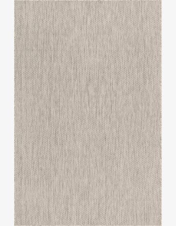 Light Gray Easy-Clean Solid Indoor / Outdoor Rug
