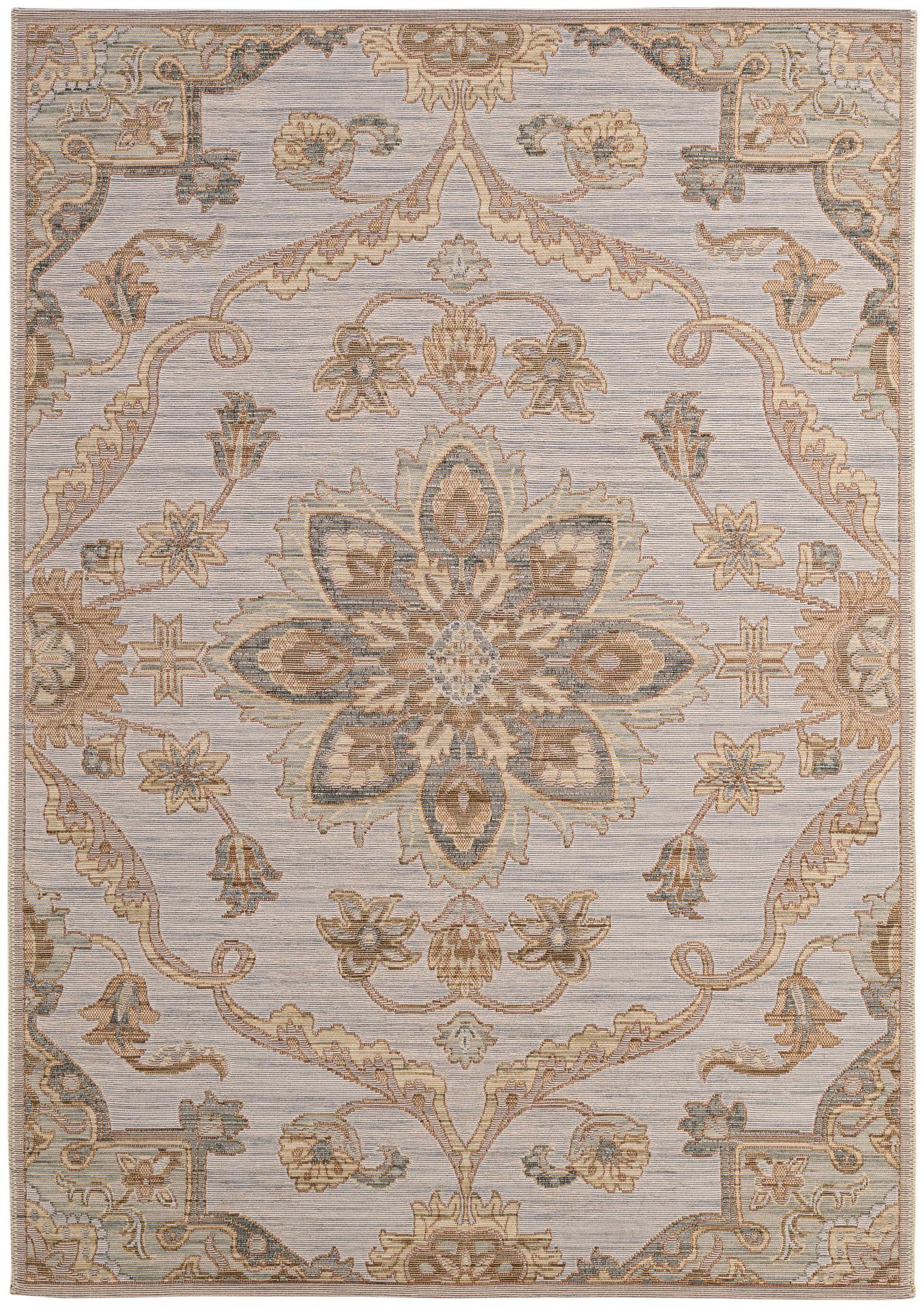 5' 5 x 7' 6  Washable Traditional Indoor / Outdoor Rug