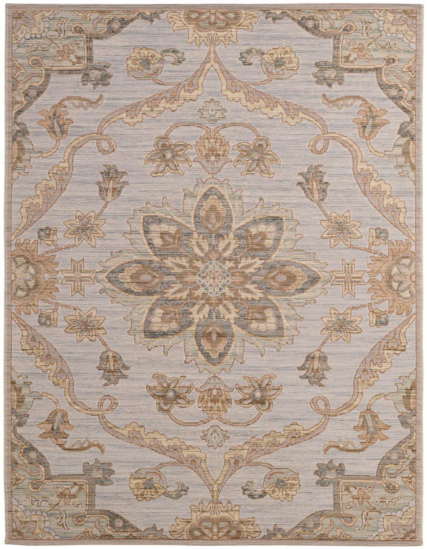5' 5 x 7' 6 Easy-Clean Traditional Indoor / Outdoor Rug