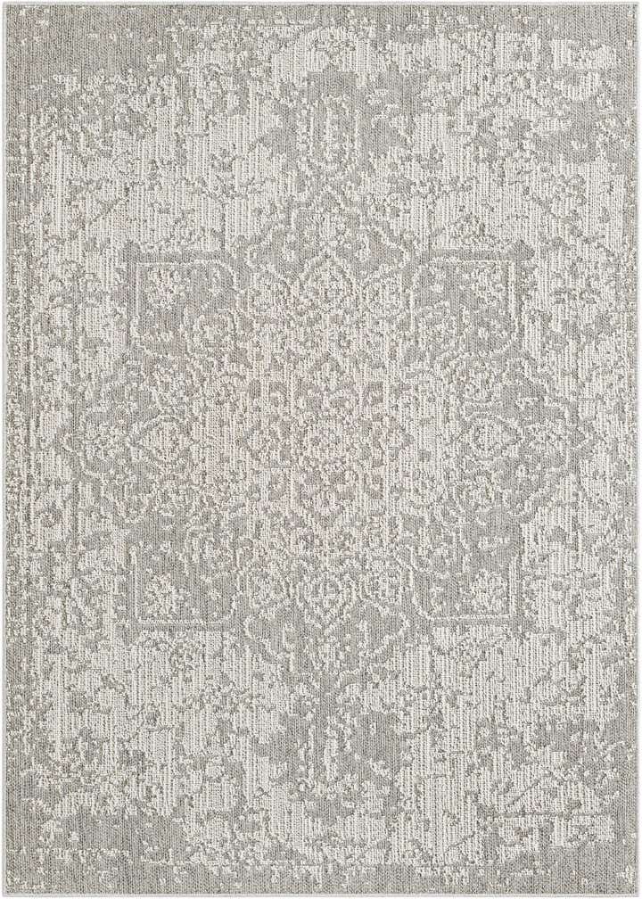 6' 1 x 9' Easy-Clean Traditional Indoor / Outdoor Rug