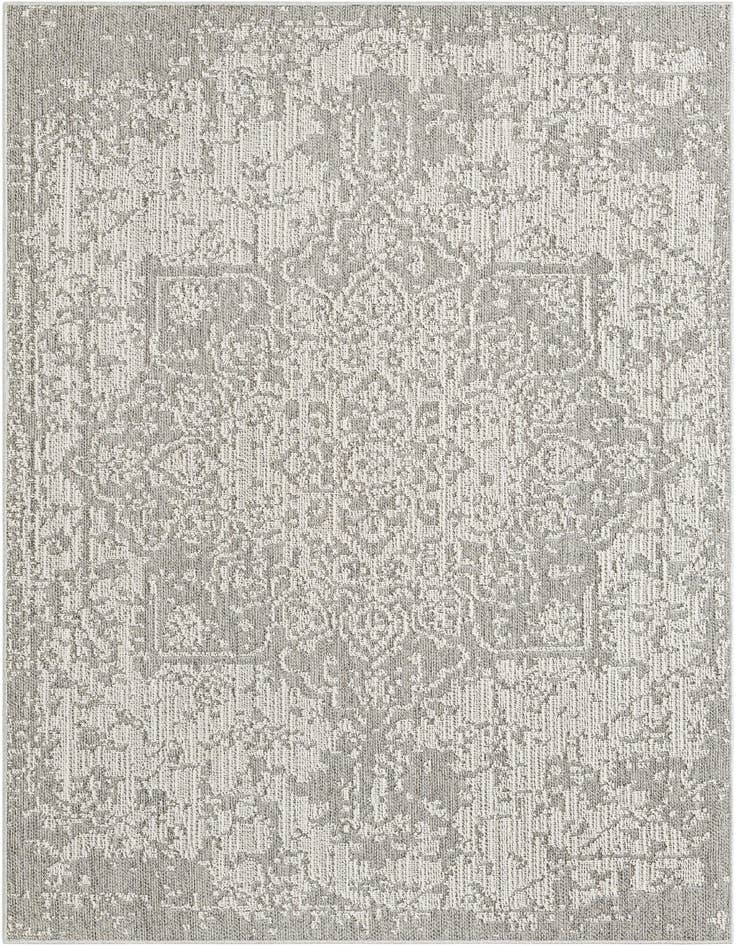 Detail image of 6' 1 x 9' Easy-Clean Traditional Indoor / Outdoor Rug