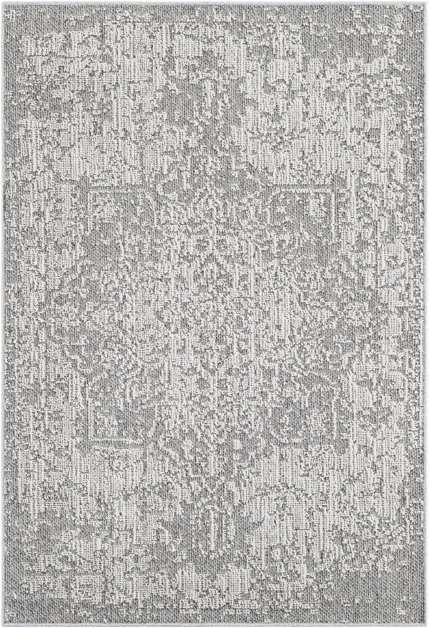 4' 1 x 6' 1  Washable Traditional Indoor / Outdoor Rug
