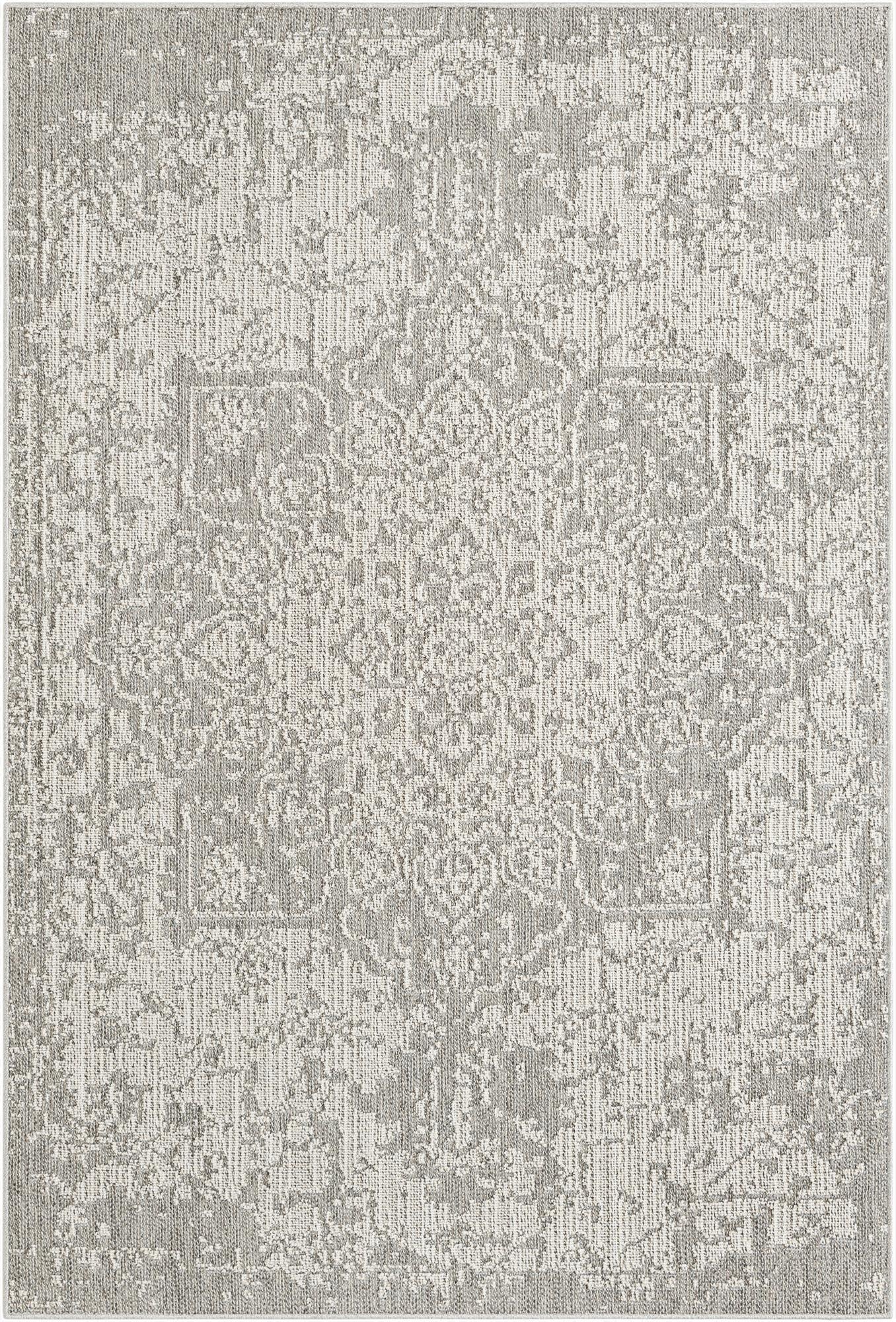 6' 1 x 9'  Washable Traditional Indoor / Outdoor Rug