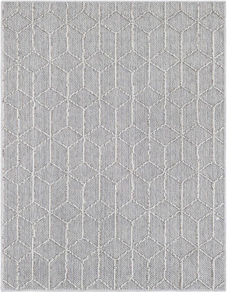Detail image of 4' 1 x 6' 1 Easy-Clean Trellis Indoor / Outdoor Rug
