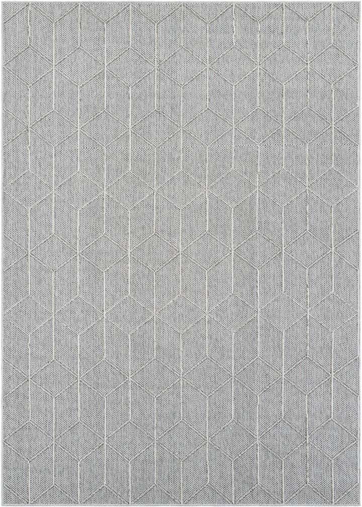 6' 1 x 9' Easy-Clean Trellis Indoor / Outdoor Rug
