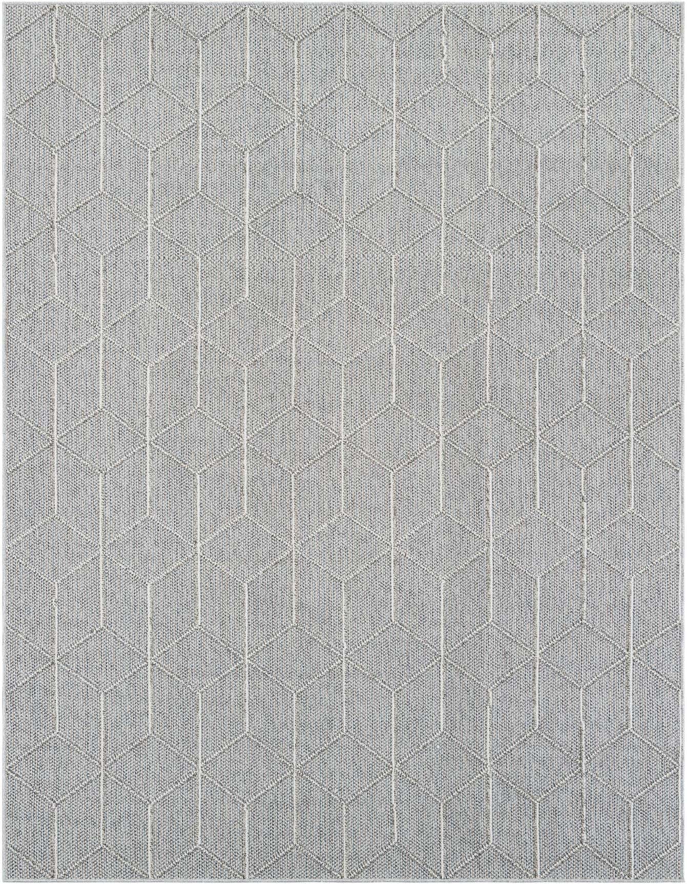 6' 1 x 9' Easy-Clean Trellis Indoor / Outdoor Rug