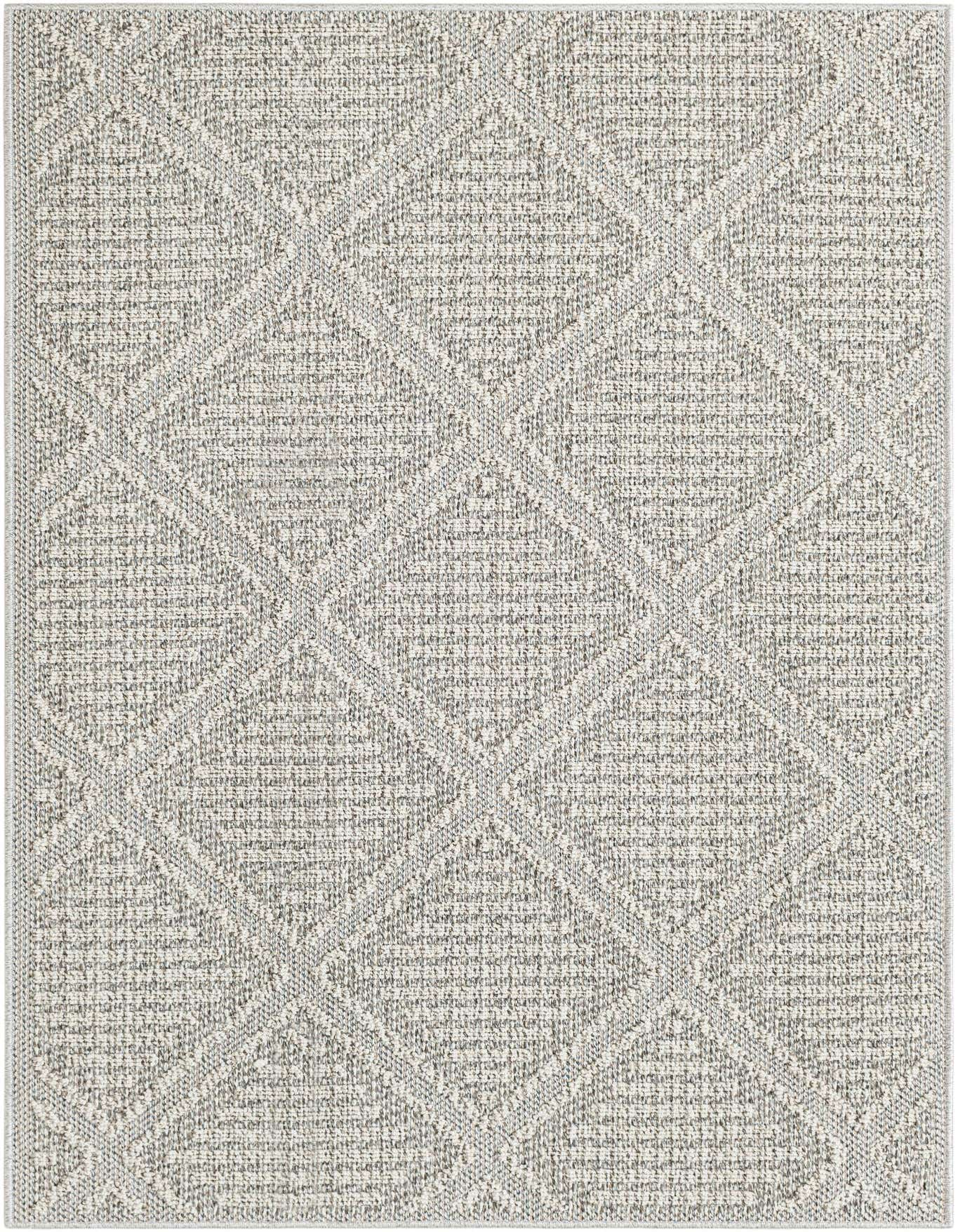 4' 1 x 6' 1 Easy-Clean Trellis Indoor / Outdoor Rug