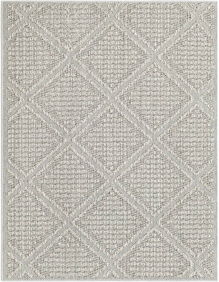 Detail image of 4' 1 x 6' 1 Easy-Clean Trellis Indoor / Outdoor Rug