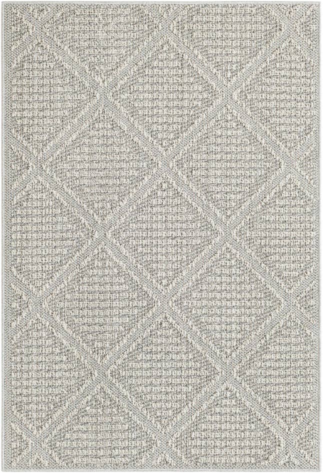 Detail image of 4' 1 x 6' 1 Easy-Clean Trellis Indoor / Outdoor Rug