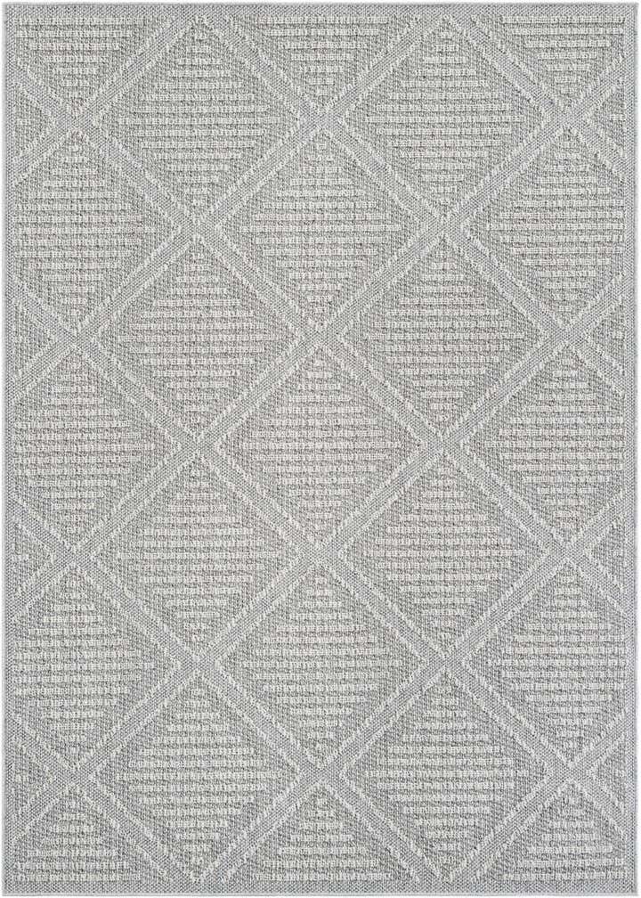 6' 1 x 9' Easy-Clean Trellis Indoor / Outdoor Rug
