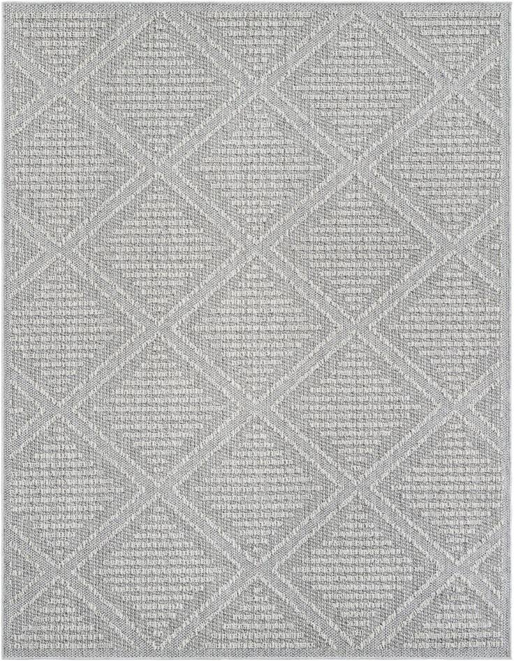 Detail image of 6' 1 x 9' Easy-Clean Trellis Indoor / Outdoor Rug