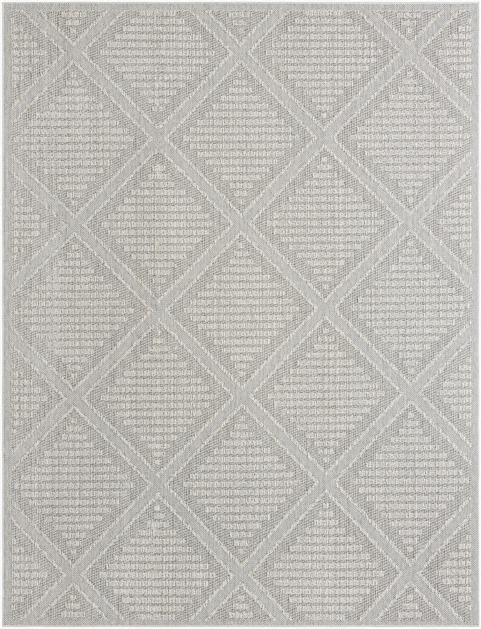 Primary image 9' x 12'  Washable Trellis Indoor / Outdoor Rug