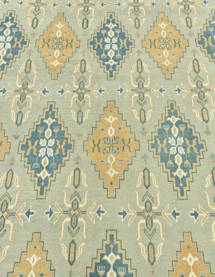 Detail image of 9' 4 x 12' 7  Hand Knotted Peshawar Ziegler Wool Rug