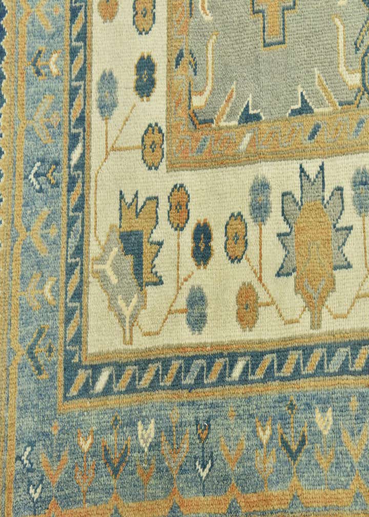 9' 4 x 12' 7 Hand Knotted Peshawar Ziegler Wool Rug