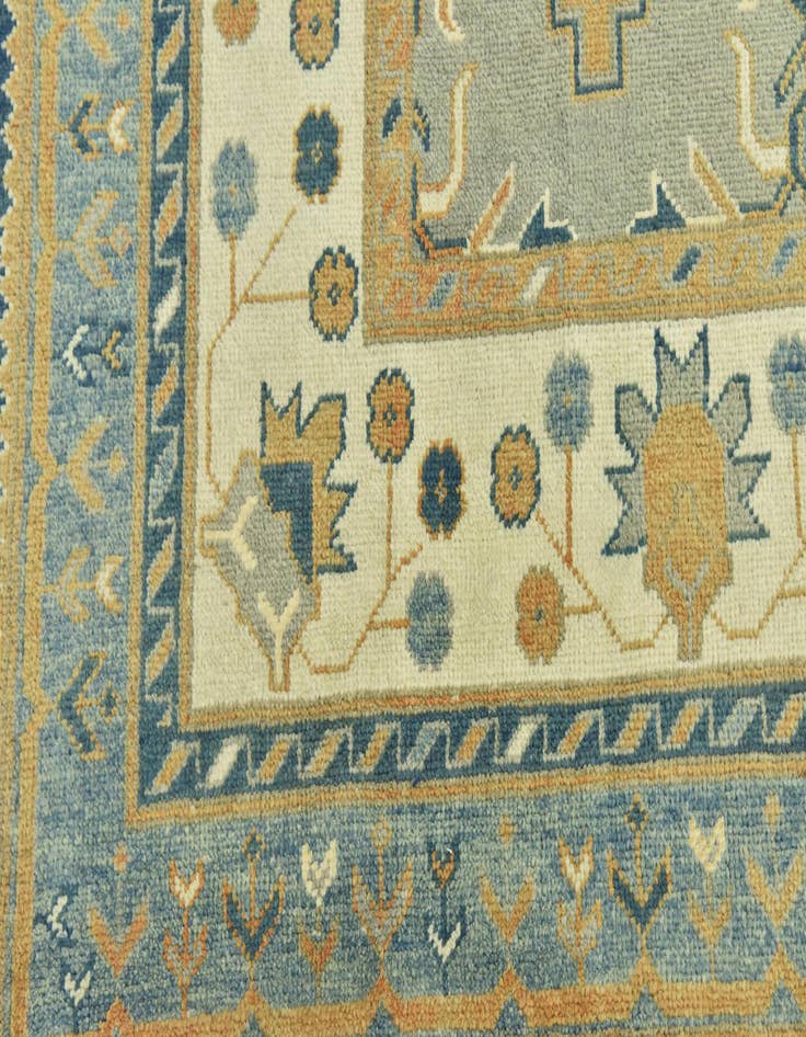 Detail image of 9' 4 x 12' 7  Hand Knotted Peshawar Ziegler Wool Rug