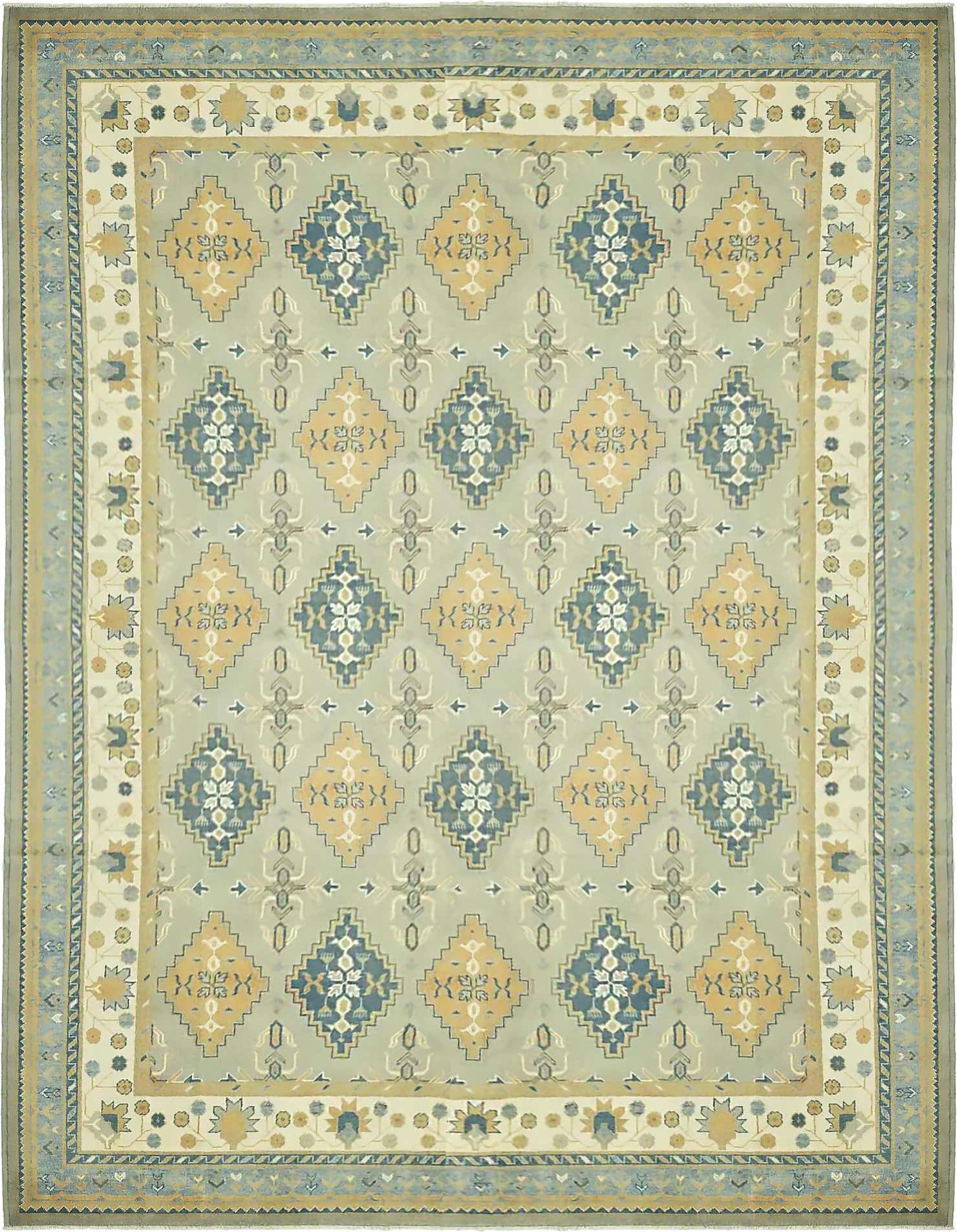 9' 4 x 12' 7 Hand Knotted Peshawar Ziegler Wool Rug