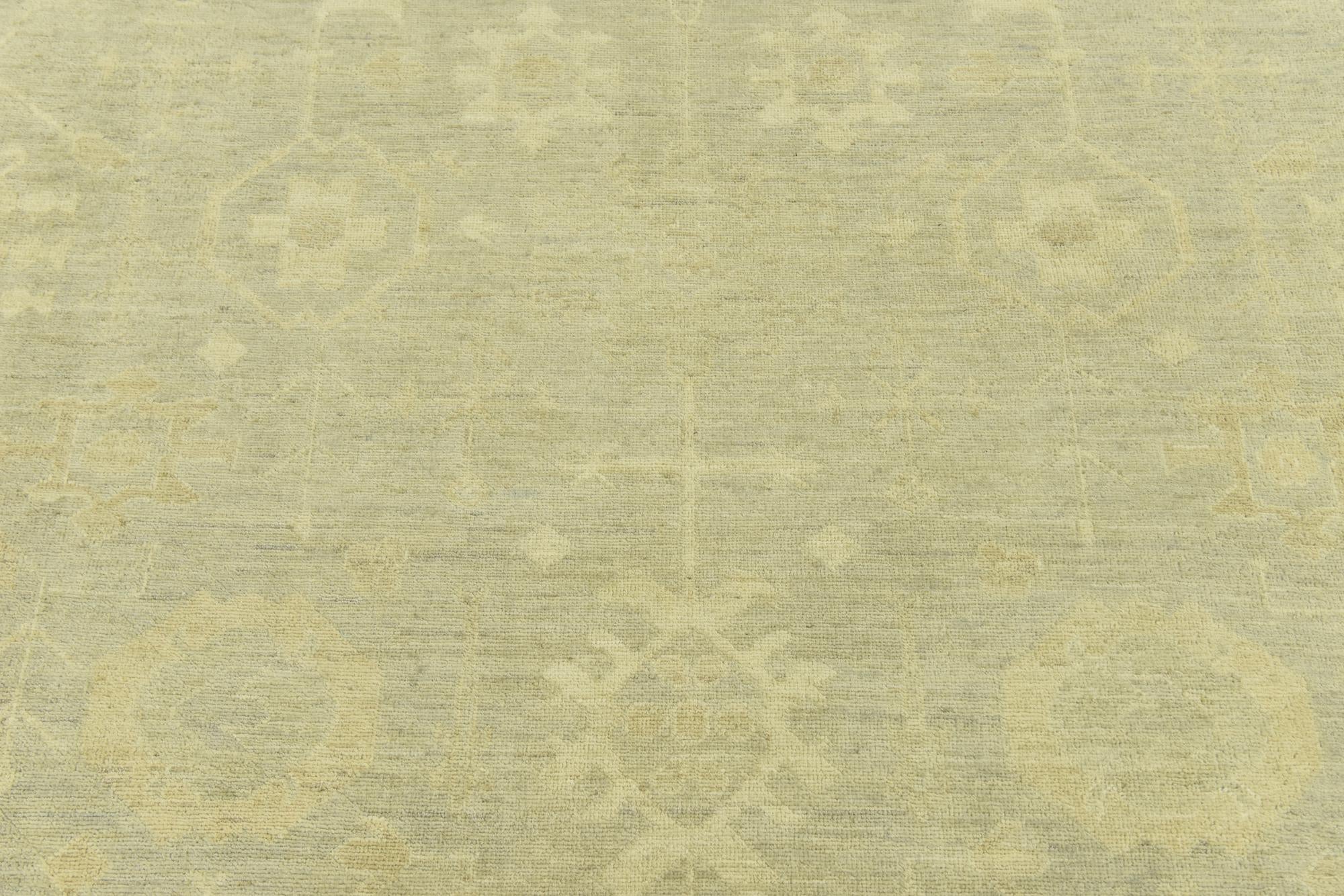 9' x 12' 3 Hand Knotted Peshawar Ziegler Rug