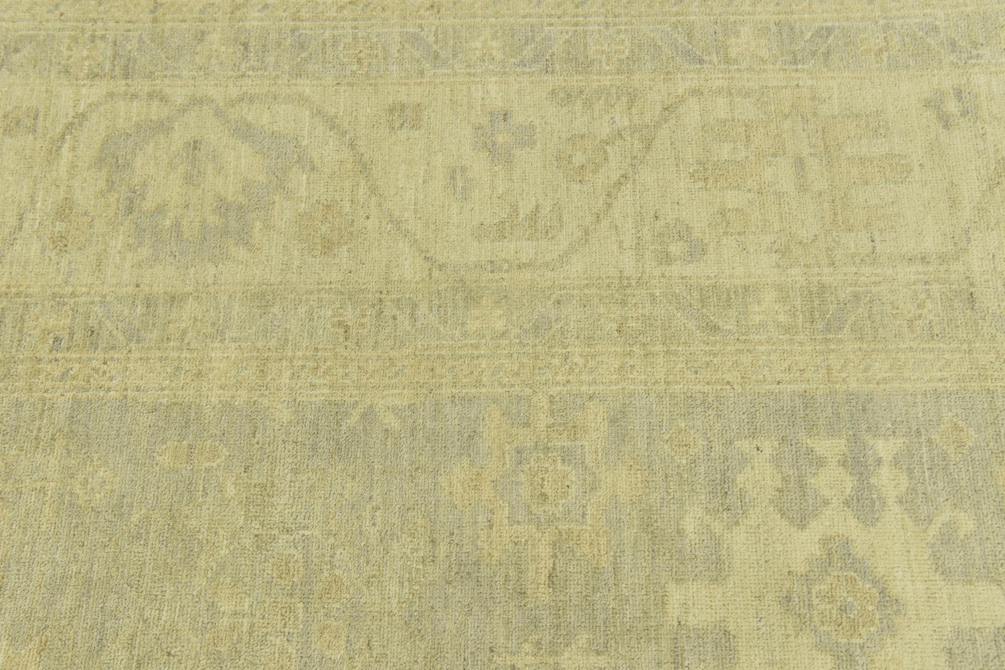 9' x 12' 3 Hand Knotted Peshawar Ziegler Rug