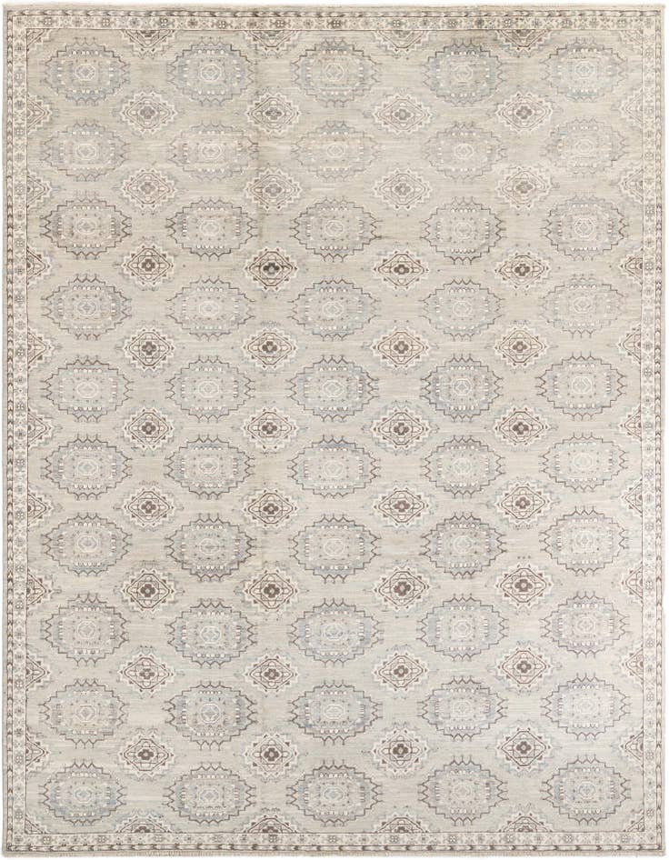 Detail image of 8' 2 x 11' Hand Knotted Peshawar Ziegler Rug