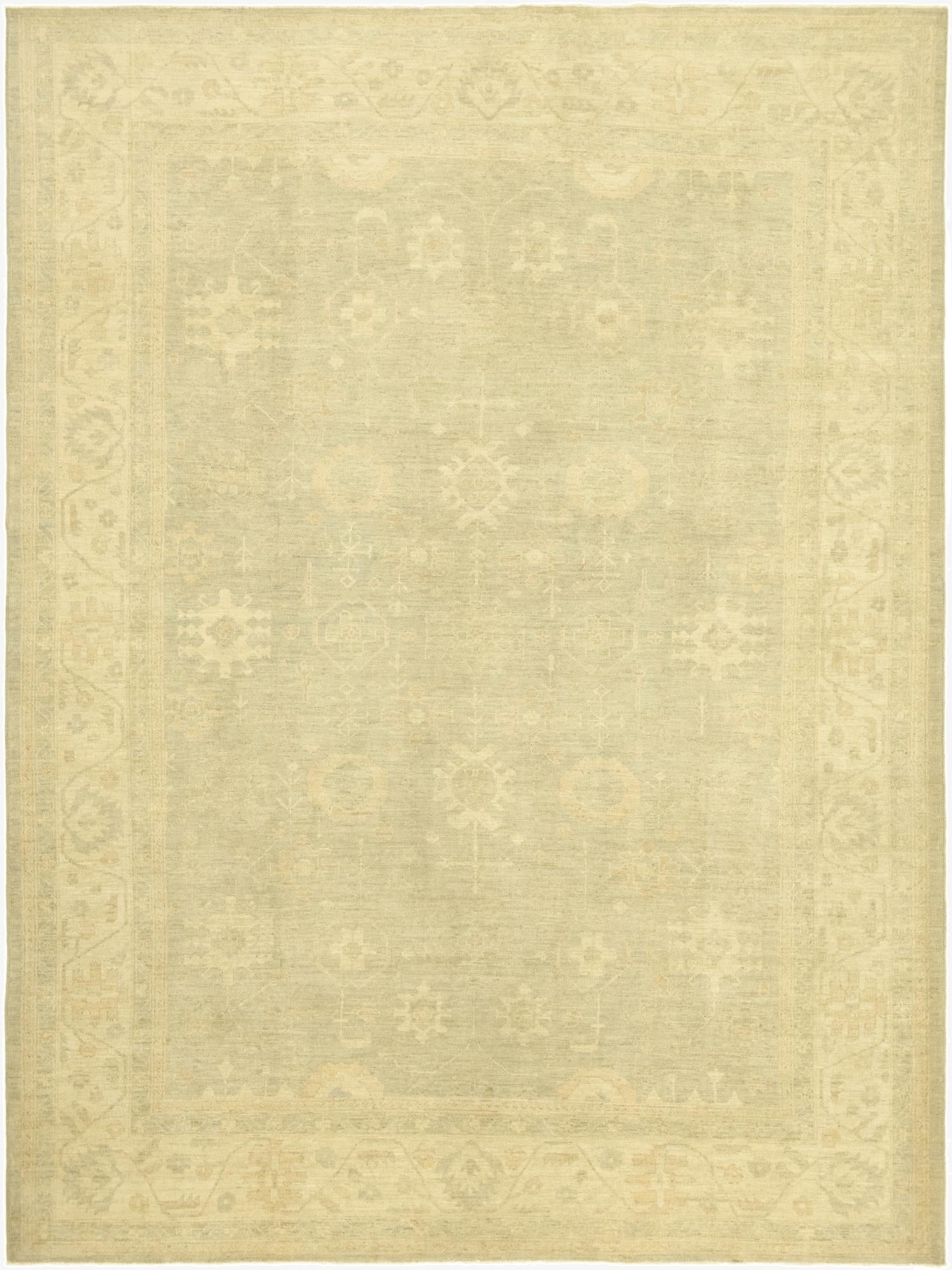 9' x 12' 3  Hand Knotted Peshawar Ziegler Rug