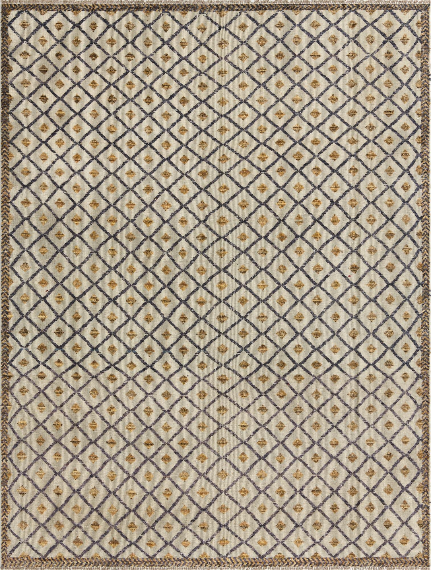 8' x 10' 5  Hand Knotted Peshawar Ziegler Wool Rug