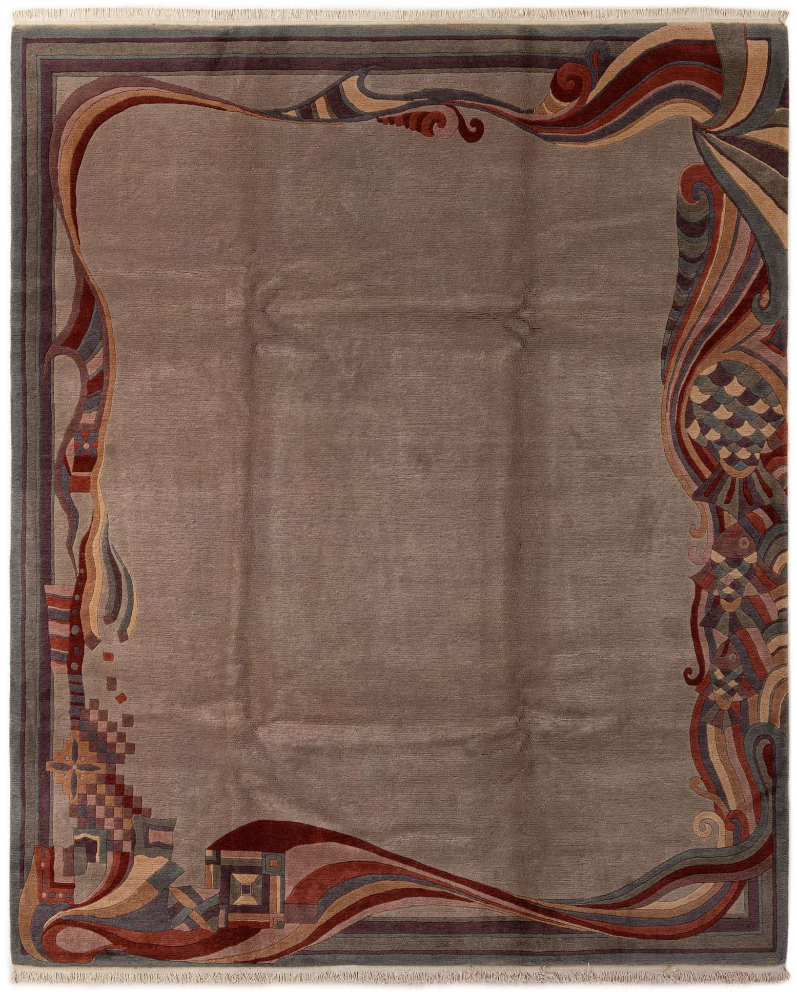 8' 3 x 9' 11 Hand Knotted Tibet Wool Rug