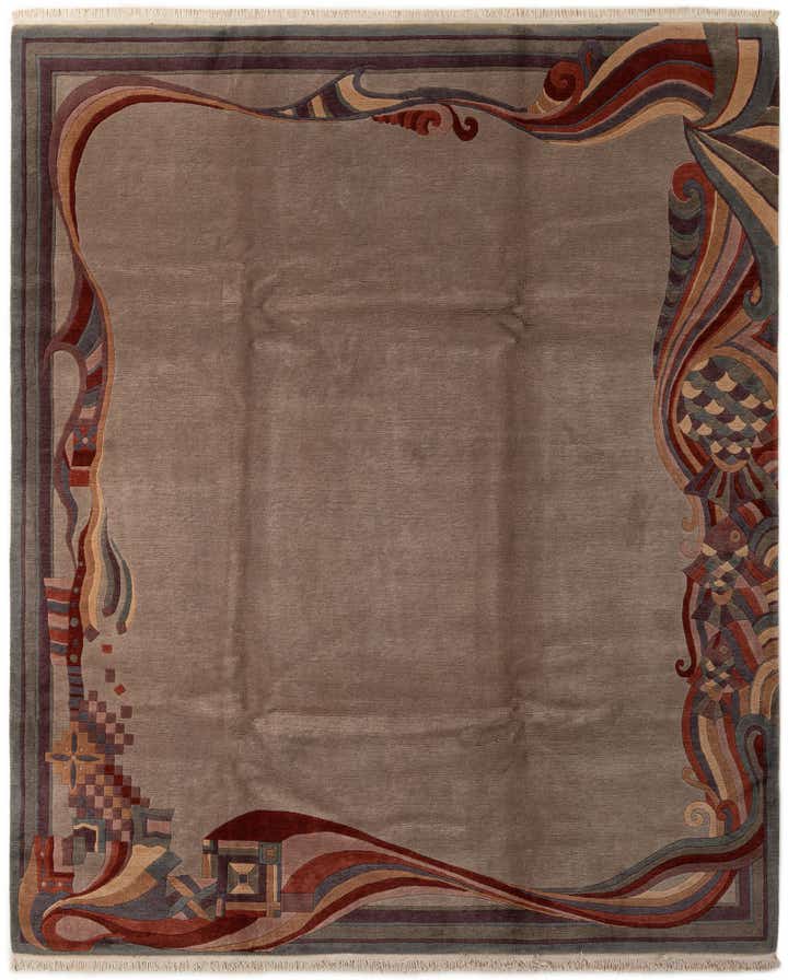 8' 3 x 9' 11 Hand Knotted Tibet Wool Rug