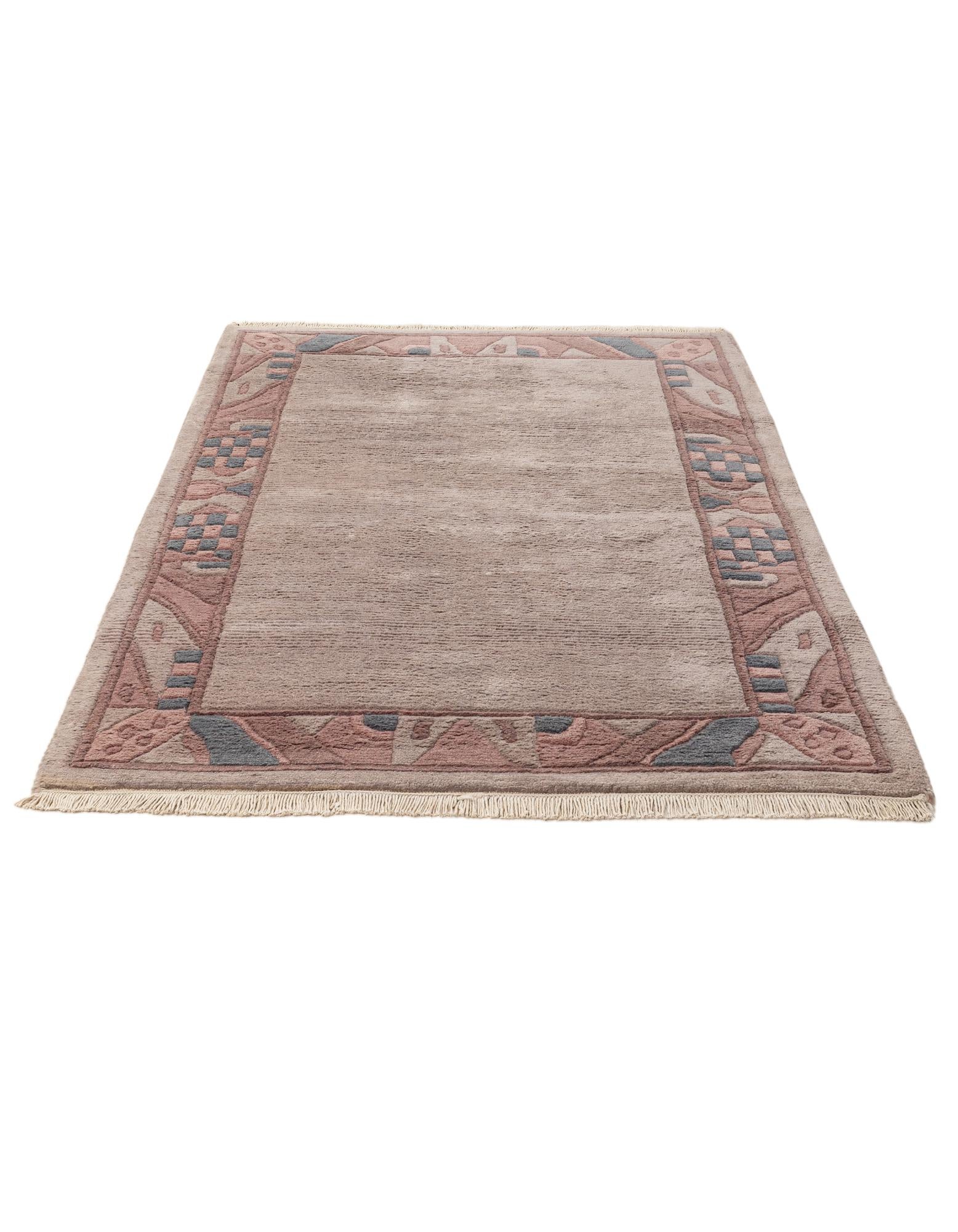 4' x 5' 10 Hand Knotted Tibet Wool Rug