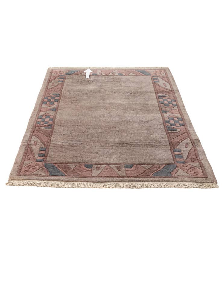 Detail image of 4' x 5' 10  Hand Knotted Tibet Wool Rug