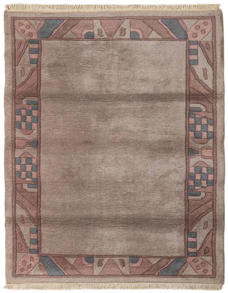Detail image of 4' x 5' 10 Hand Knotted Tibet Wool Rug