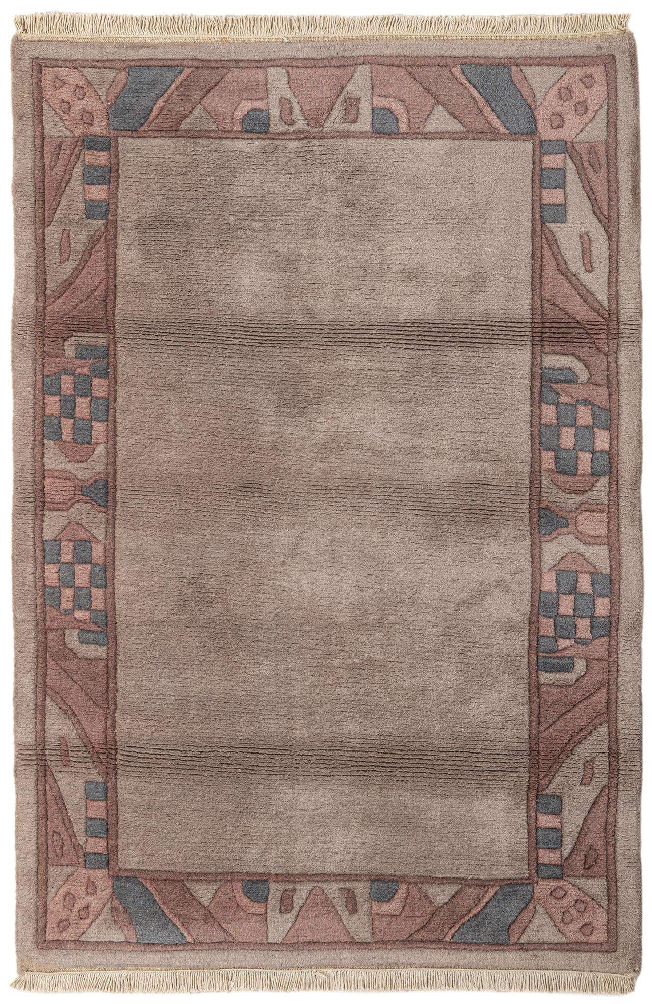 4' x 5' 10 Hand Knotted Tibet Wool Rug