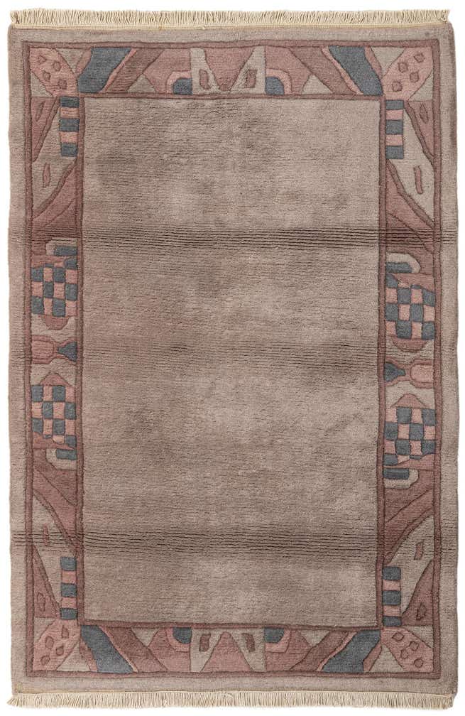 4' x 5' 10 Hand Knotted Tibet Wool Rug