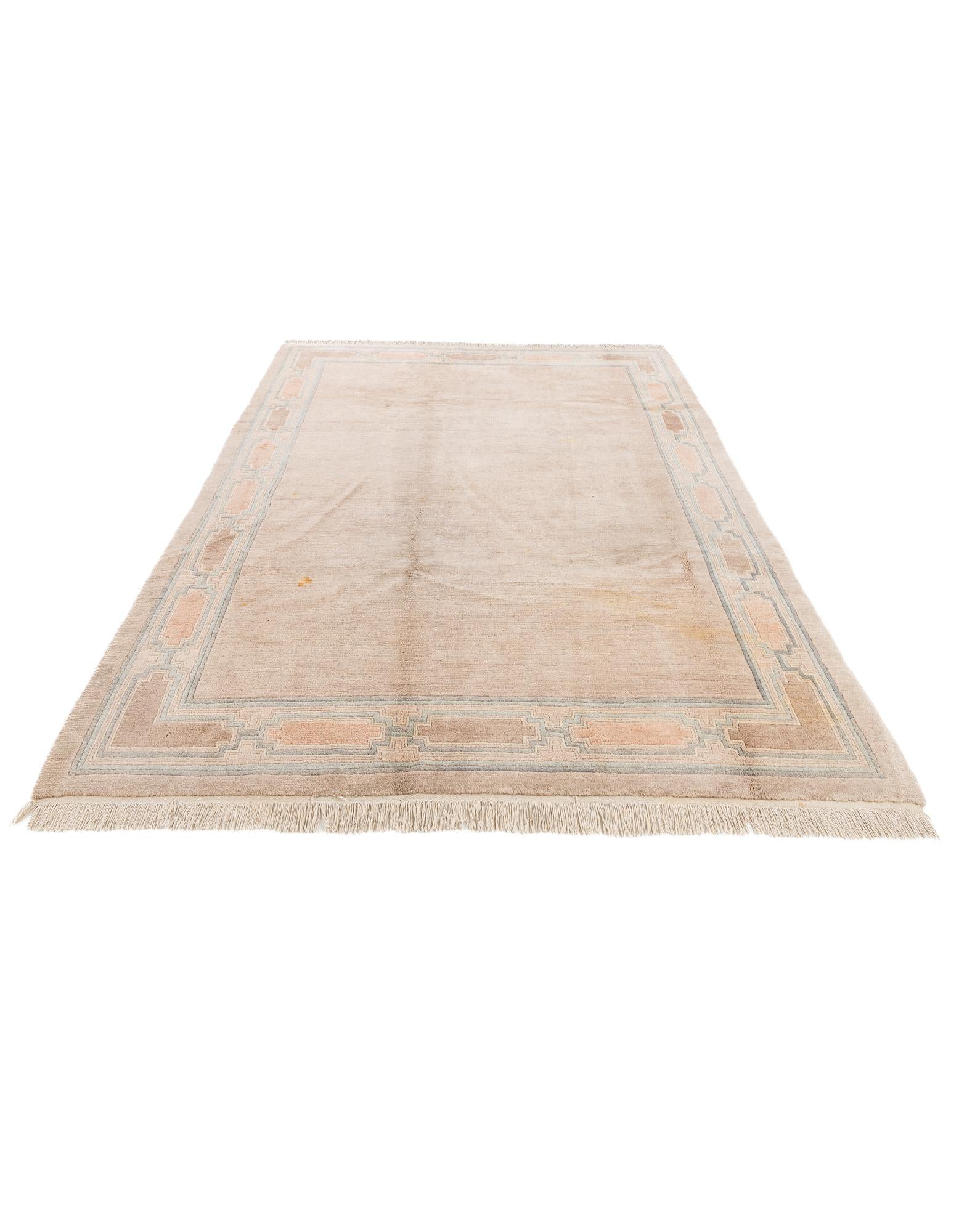 6' 6 x 9' 8 Hand Knotted Tibet Wool Rug