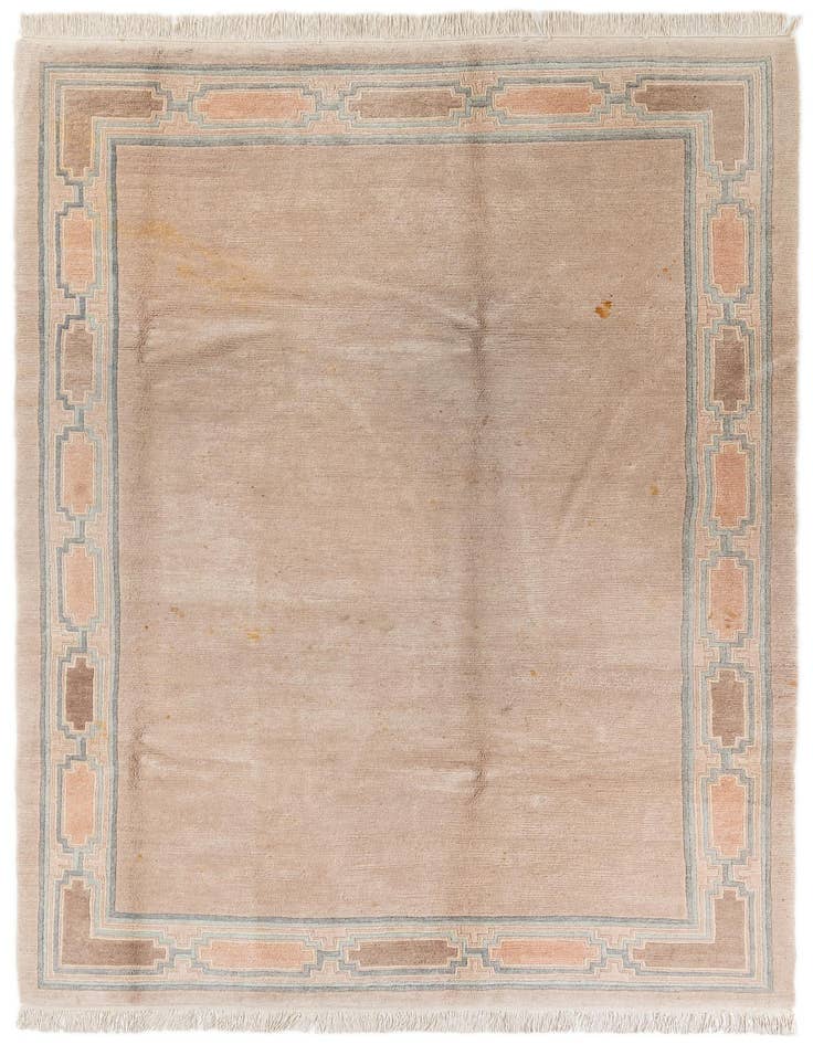 Detail image of 6' 6 x 9' 8 Hand Knotted Tibet Wool Rug