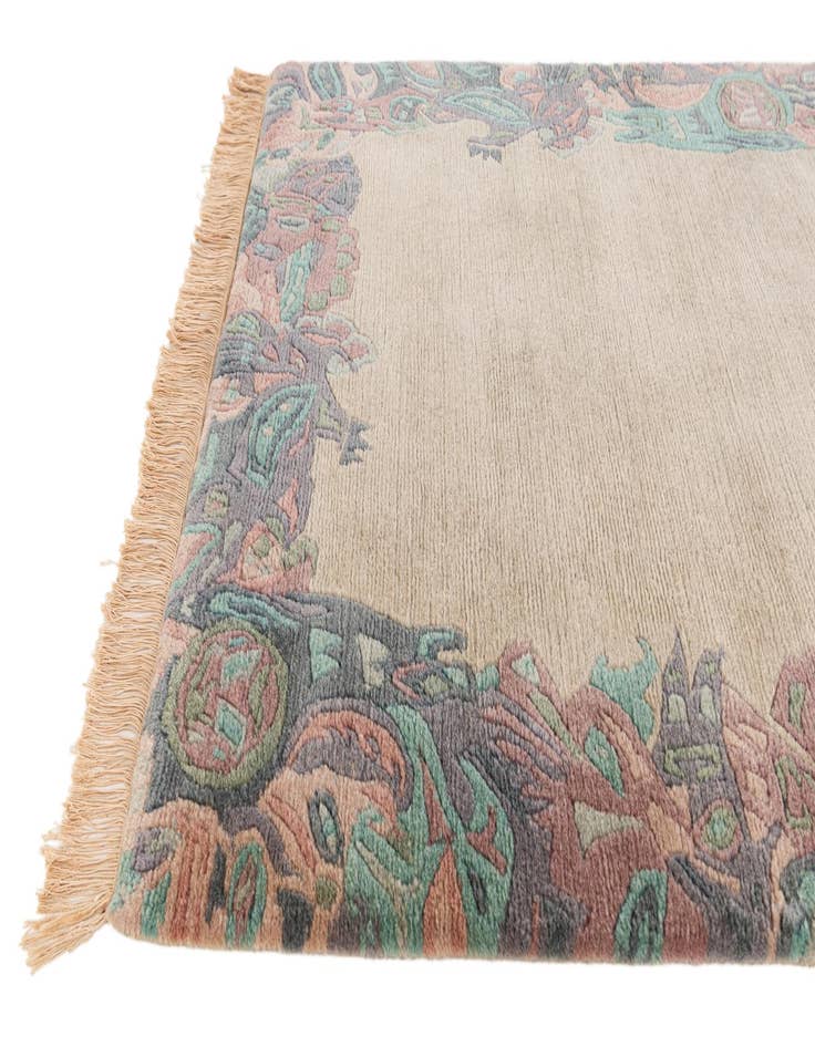 Detail image of 3' 2 x 5' 4 Hand Knotted Tibet Wool Rug