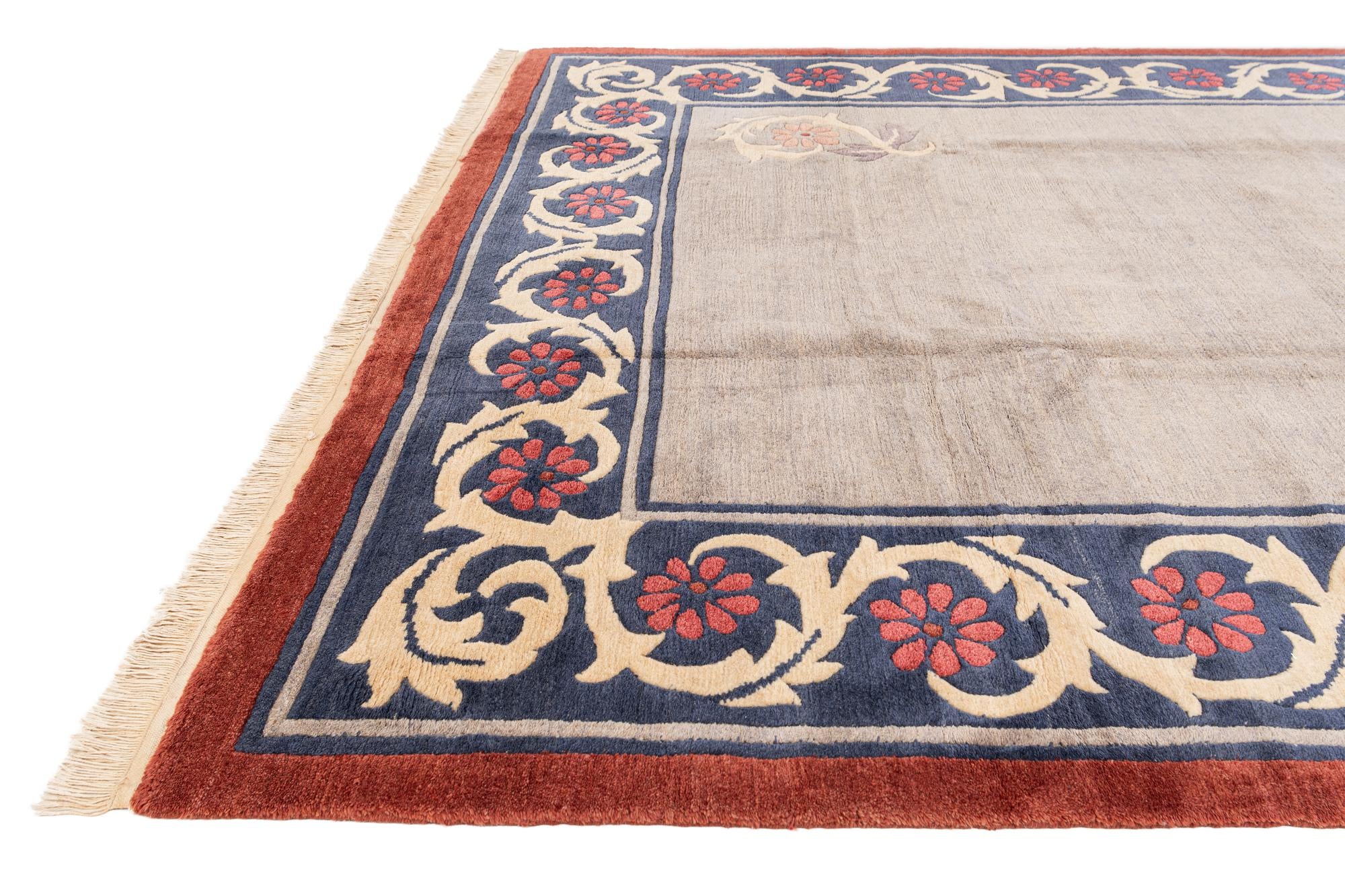8' x 10' 1 Hand Knotted Tibet Wool Rug