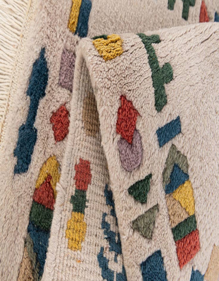 Detail image of 2' 1 x 2' 11 Hand Knotted Tibet Wool Rug