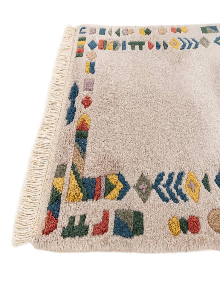 Detail image of 2' 1 x 2' 11 Hand Knotted Tibet Wool Rug