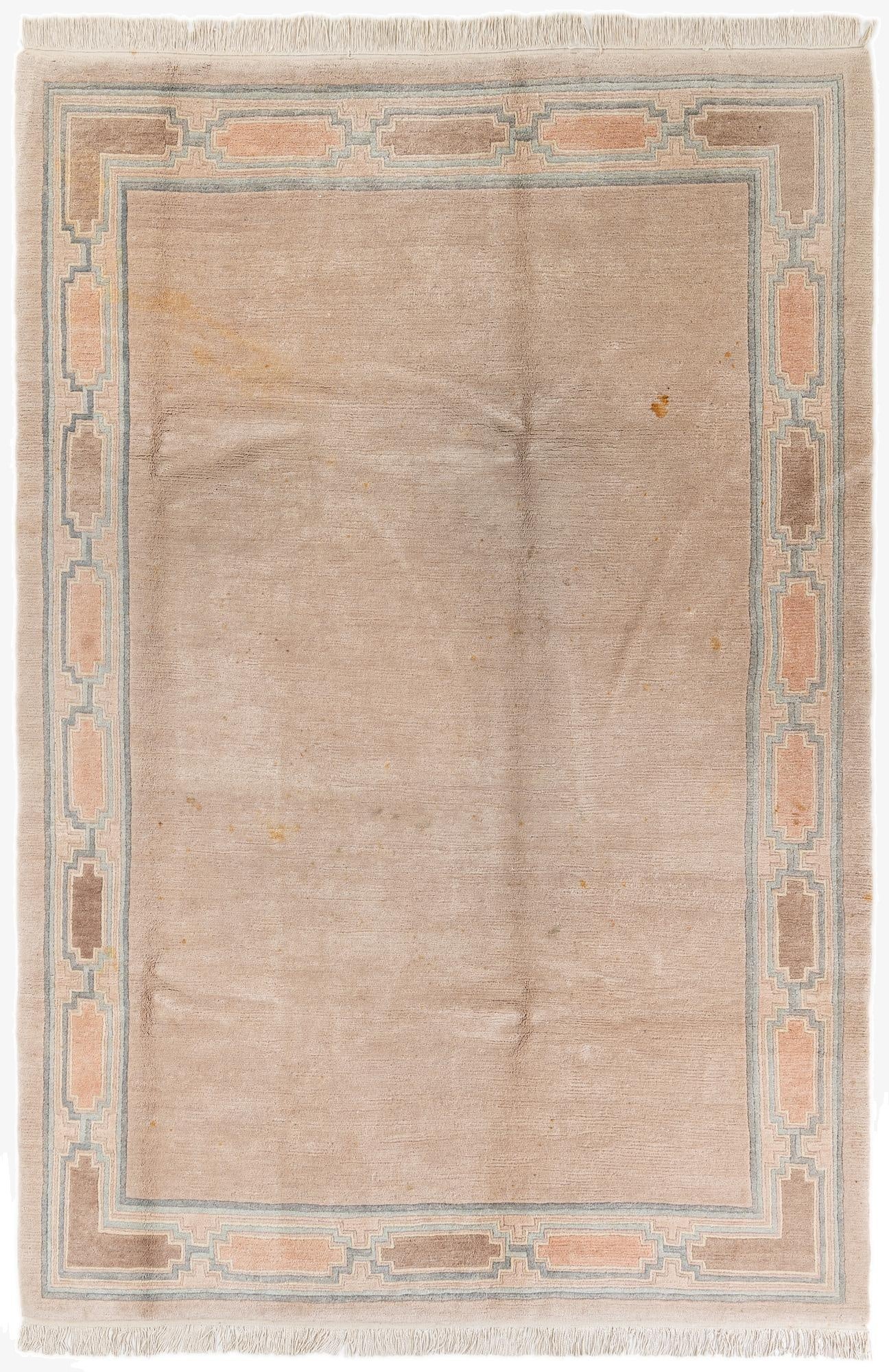 6' 6 x 9' 8  Hand Knotted Tibet Wool Rug